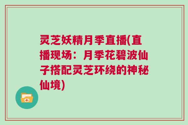灵芝妖精月季直播(直播现场：月季花碧波仙子搭配灵芝环绕的神秘仙境)