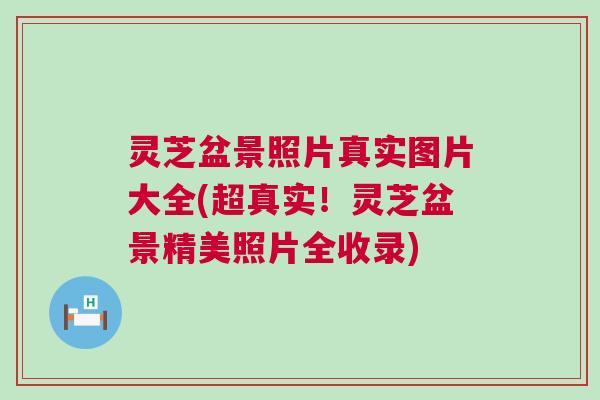 灵芝盆景照片真实图片大全(超真实！灵芝盆景精美照片全收录)
