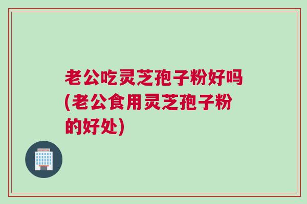 老公吃灵芝孢子粉好吗(老公食用灵芝孢子粉的好处)