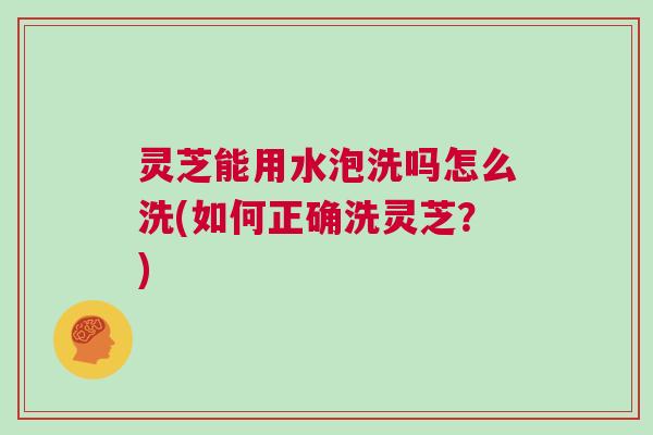 灵芝能用水泡洗吗怎么洗(如何正确洗灵芝？)