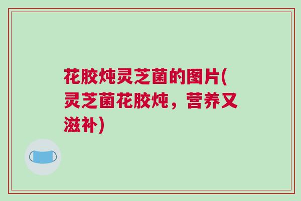 花胶炖灵芝菌的图片(灵芝菌花胶炖,营养又滋补) 花胶炖灵芝菌的图片(灵芝菌花胶炖,营养又滋补)