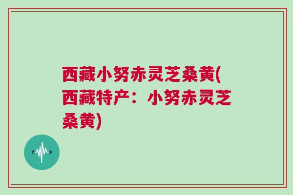 西藏小努赤灵芝桑黄(西藏特产：小努赤灵芝桑黄)