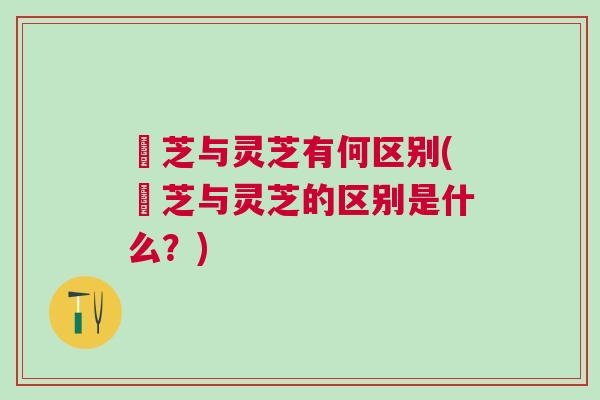 茾芝与灵芝有何区别(茾芝与灵芝的区别是什么？)