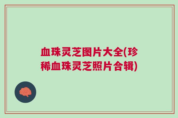 血珠灵芝图片大全(珍稀血珠灵芝照片合辑)