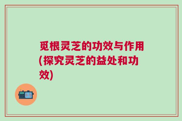 觅根灵芝的功效与作用(探究灵芝的益处和功效)