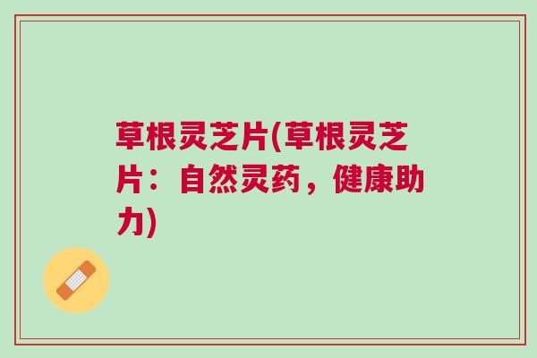 草根灵芝片(草根灵芝片：自然灵药，健康助力)