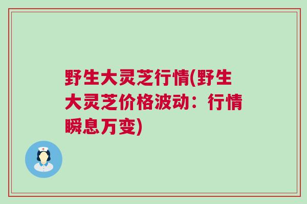 野生大灵芝行情(野生大灵芝价格波动:行情瞬息万变) 野生大灵芝行情(野生大灵芝价格波动:行情瞬息万变)