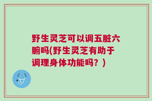 野生灵芝可以调五脏六腑吗(野生灵芝有助于调理身体功能吗？)