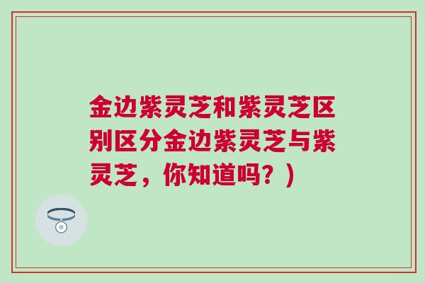 金边紫灵芝和紫灵芝区别区分金边紫灵芝与紫灵芝，你知道吗？)