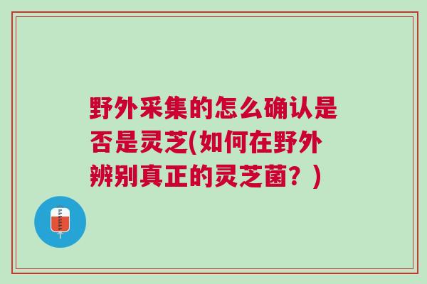 野外采集的怎么确认是否是灵芝(如何在野外辨别真正的灵芝菌？)