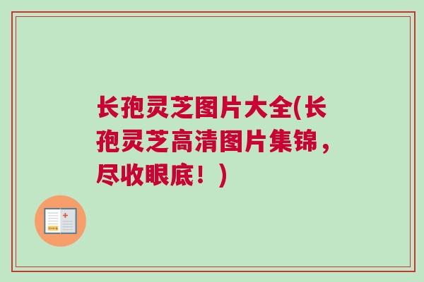 长孢灵芝图片大全(长孢灵芝高清图片集锦，尽收眼底！)