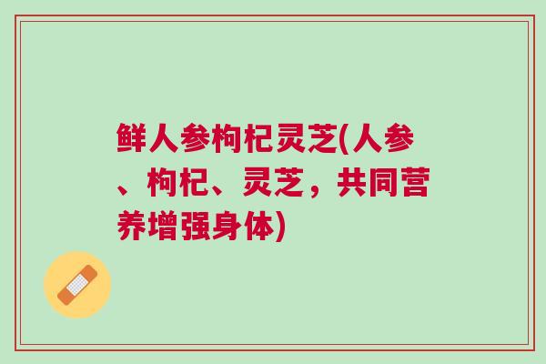 鲜人参枸杞灵芝(人参、枸杞、灵芝,共同营养增强身体) 鲜人参枸杞灵芝(人参、枸杞、灵芝,共同营养增强身体)