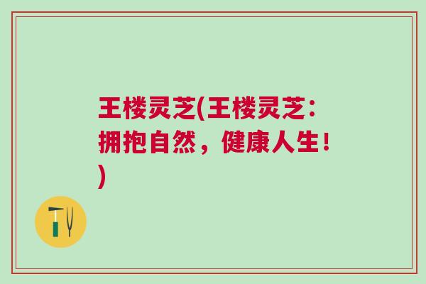 王楼灵芝(王楼灵芝：拥抱自然，健康人生！)