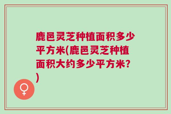 鹿邑灵芝种植面积多少平方米(鹿邑灵芝种植面积大约多少平方米？)