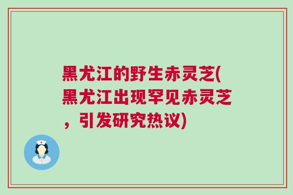 黑尤江的野生赤灵芝(黑尤江出现罕见赤灵芝，引发研究热议)