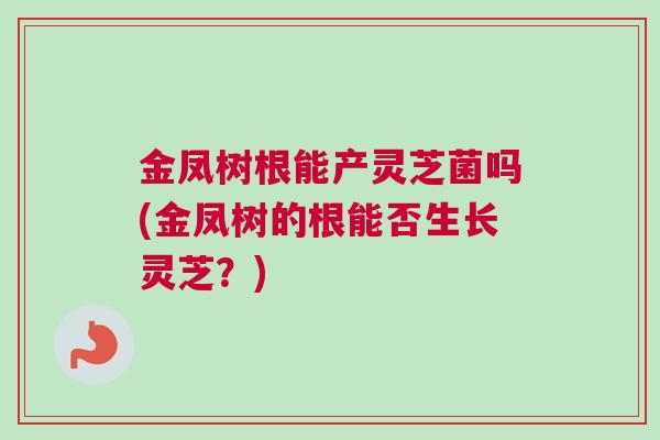 金凤树根能产灵芝菌吗(金凤树的根能否生长灵芝？)