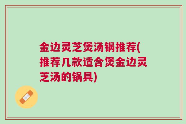 金边灵芝煲汤锅推荐(推荐几款适合煲金边灵芝汤的锅具)