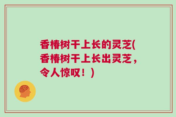 香椿树干上长的灵芝(香椿树干上长出灵芝，令人惊叹！)