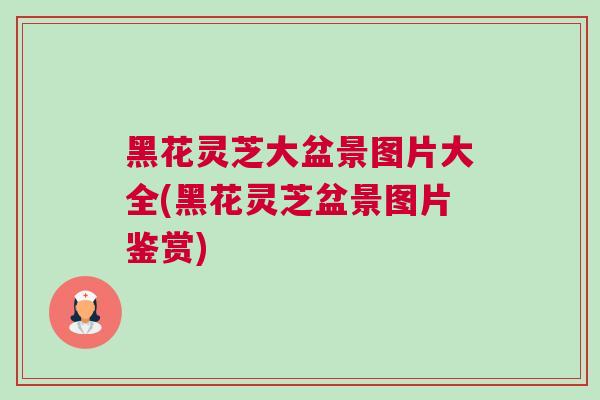黑花灵芝大盆景图片大全(黑花灵芝盆景图片鉴赏)