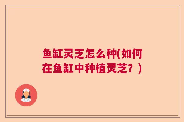 鱼缸灵芝怎么种(如何在鱼缸中种植灵芝？)