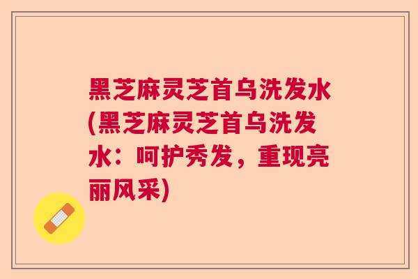 黑芝麻灵芝首乌洗发水(黑芝麻灵芝首乌洗发水：呵护秀发，重现亮丽风采)