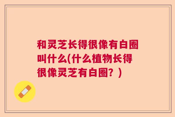和灵芝长得很像有白圈叫什么(什么植物长得很像灵芝有白圈?) 和灵芝长得很像有白圈叫什么(什么植物长得很像灵芝有白圈?)