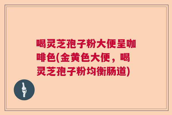 喝灵芝孢子粉大便呈咖啡色(金黄色大便，喝灵芝孢子粉均衡肠道)