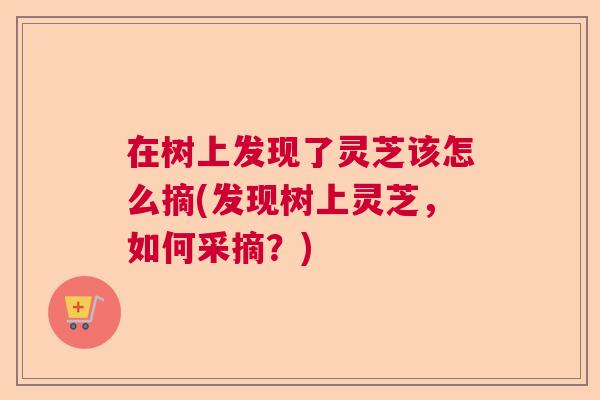 在树上发现了灵芝该怎么摘(发现树上灵芝，如何采摘？)