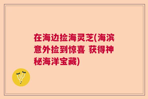在海边捡海灵芝(海滨意外捡到惊喜 获得神秘海洋宝藏)