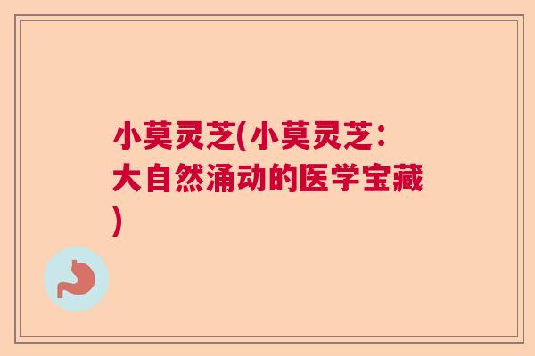 小莫灵芝(小莫灵芝：大自然涌动的医学宝藏)