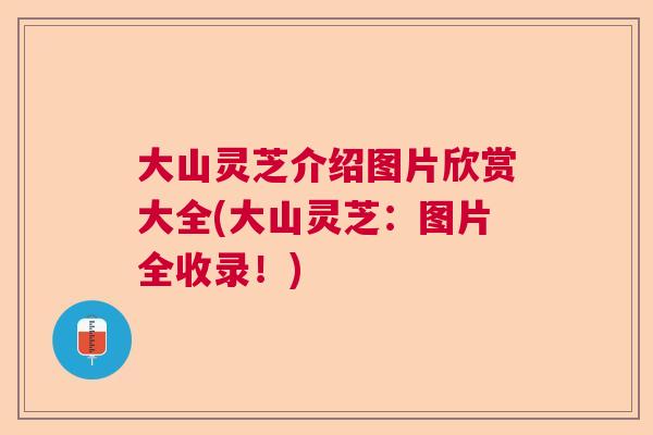 大山灵芝介绍图片欣赏大全(大山灵芝：图片全收录！)