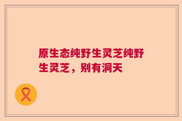 原生态纯野生灵芝纯野生灵芝，别有洞天