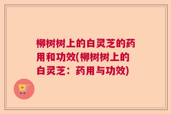 柳树树上的白灵芝的药用和功效(柳树树上的白灵芝：药用与功效)