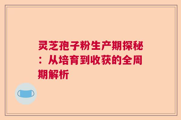 灵芝孢子粉生产期探秘：从培育到收获的全周期解析