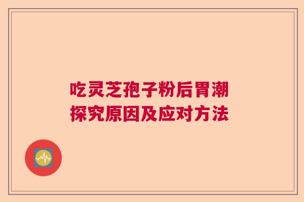 吃灵芝孢子粉后胃潮 探究原因及应对方法