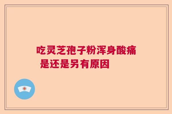 吃灵芝孢子粉浑身酸痛 是还是另有原因