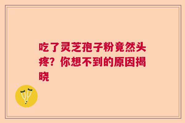 吃了灵芝孢子粉竟然头疼？你想不到的原因揭晓