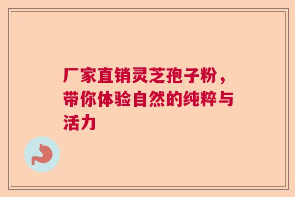 厂家直销灵芝孢子粉，带你体验自然的纯粹与活力