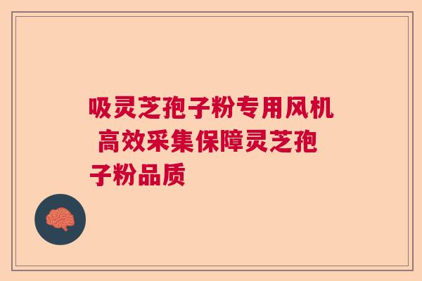 吸灵芝孢子粉专用风机 高效采集保障灵芝孢子粉品质