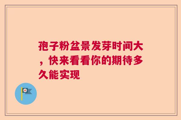 孢子粉盆景发芽时间大，快来看看你的期待多久能实现