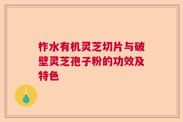 柞水有机灵芝切片与破壁灵芝孢子粉的功效及特色