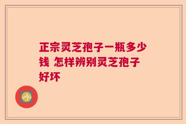 正宗灵芝孢子一瓶多少钱 怎样辨别灵芝孢子好坏