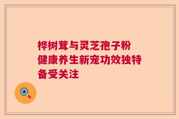 桦树茸与灵芝孢子粉 健康养生新宠功效独特备受关注
